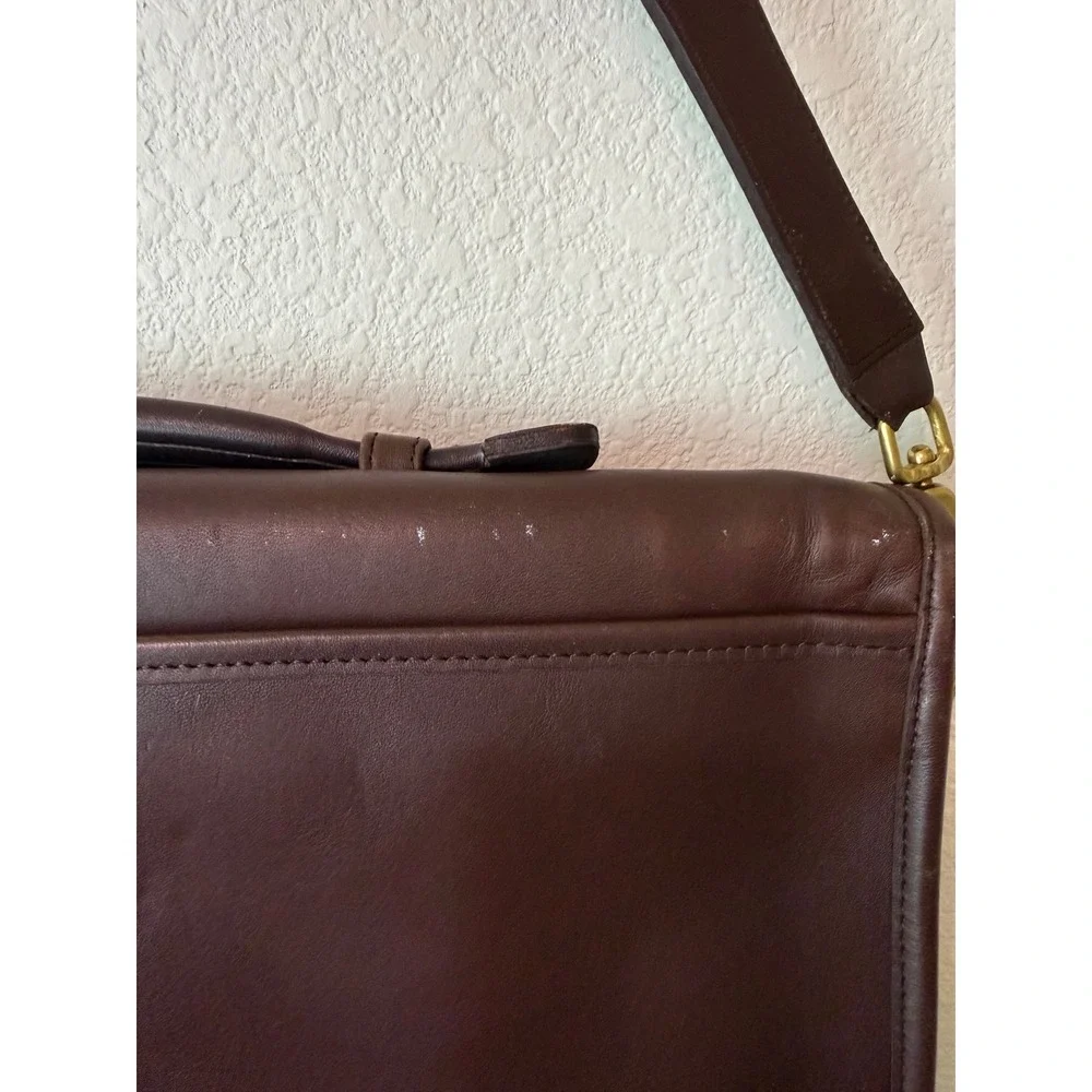 Vintage Coach Lexington Briefcase Mahogany Brown Leather Messenger Bag 5266